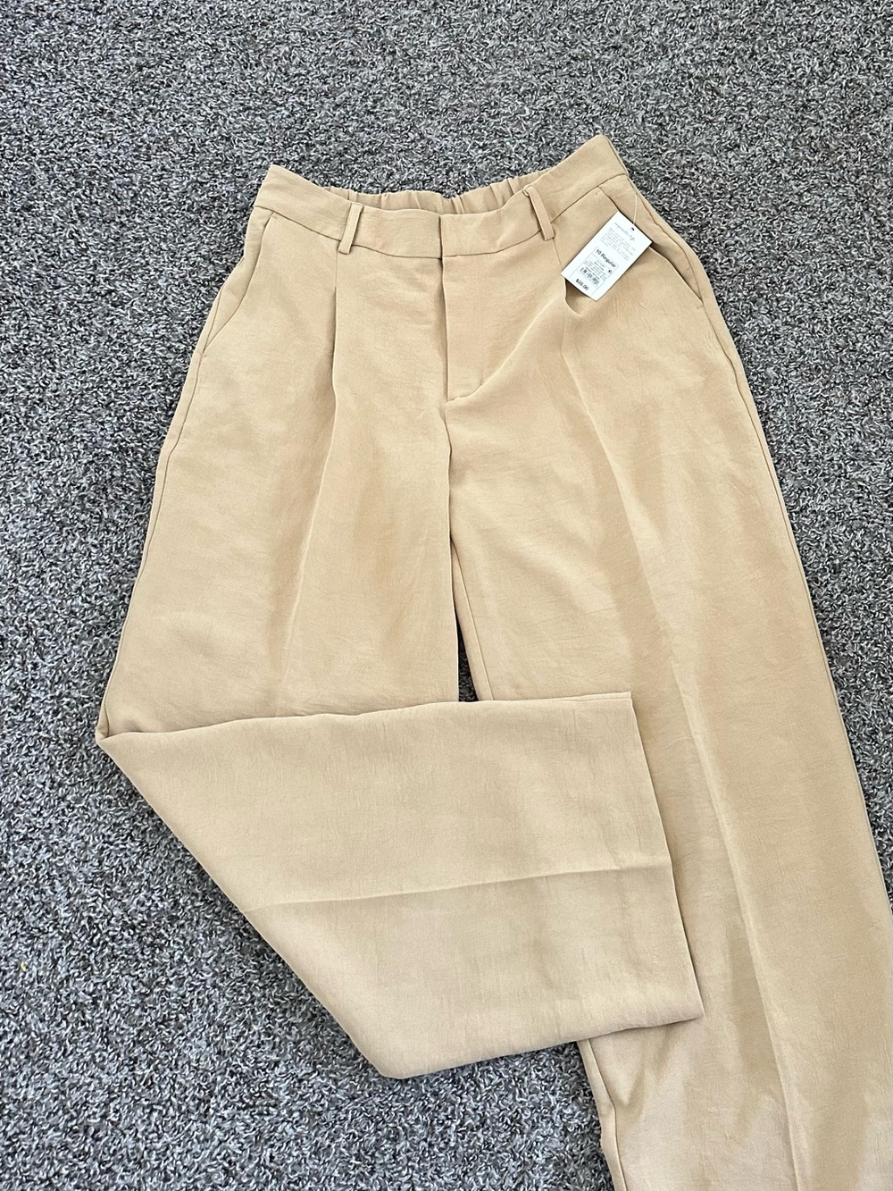 Target Women's Khaki Pleated Straight-Leg Pants - Light Tan